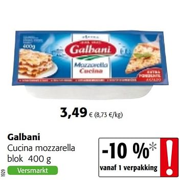 Promotions Galbani cucina mozzarella - Galbani - Valide de 15/01/2020 à 28/01/2020 chez Colruyt