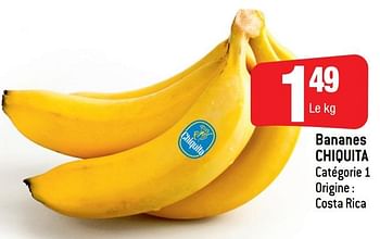 Promotions Bananes chiquita - Chiquita - Valide de 15/01/2020 à 21/01/2020 chez Smatch
