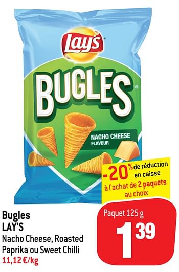 Promoties Bugles lay`s - Lay's - Geldig van 15/01/2020 tot 21/01/2020 bij Match
