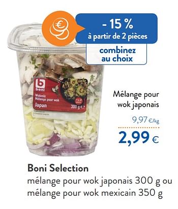 Promotions Boni selection mélange pour wok japonais - Boni - Valide de 15/01/2020 à 28/01/2020 chez OKay