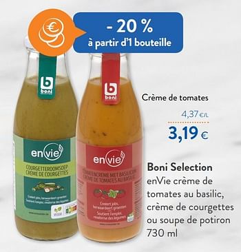 Promotions Boni selection crème de tomates - Boni - Valide de 15/01/2020 à 28/01/2020 chez OKay