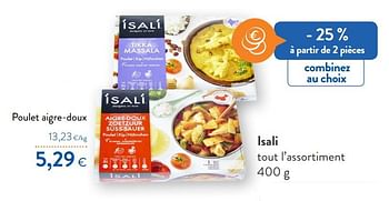 Promotions Isali poulet aigre-doux - Isali - Valide de 15/01/2020 à 28/01/2020 chez OKay