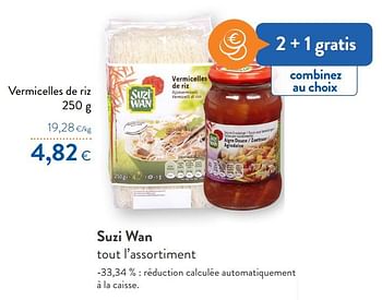 Promotions Suzi wan vermicelles de riz - Suzi Wan - Valide de 15/01/2020 à 28/01/2020 chez OKay