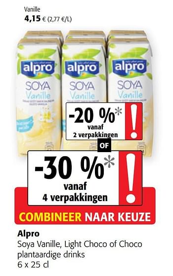 Alpro, Soja, Vanille, 6 x 25 cl