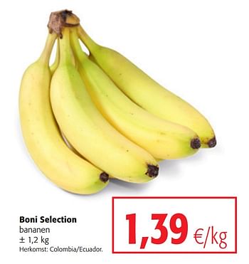 Promoties Boni selection bananen - Boni - Geldig van 15/01/2020 tot 28/01/2020 bij Colruyt
