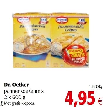 Promoties Dr. oetker pannenkoekenmix - Dr. Oetker - Geldig van 15/01/2020 tot 28/01/2020 bij Colruyt