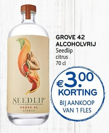 Promoties Grove 42 alcoholvrij seedlip citrus - Seedlip - Geldig van 29/01/2020 tot 11/02/2020 bij Alvo