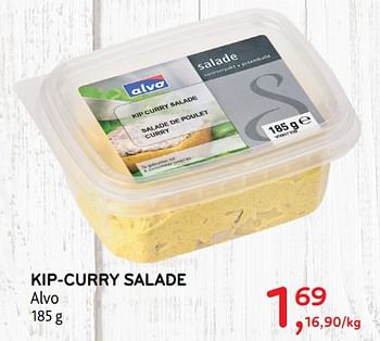 Promoties Kip-curry salade alvo - Huismerk - Alvo - Geldig van 29/01/2020 tot 11/02/2020 bij Alvo