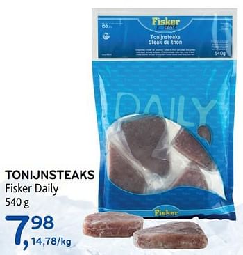Promoties Tonijnsteaks fisker daily - Fisker Daily - Geldig van 29/01/2020 tot 11/02/2020 bij Alvo