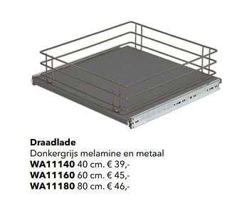 Promoties Draadlade - Huismerk - Kvik - Geldig van 01/01/2020 tot 31/12/2020 bij Kvik Keukens