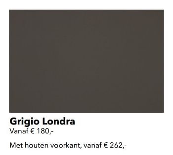 Promotions Grigio londra - Huismerk - Kvik - Valide de 01/01/2020 à 31/12/2020 chez Kvik Keukens