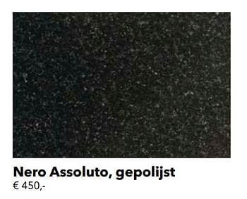 Promoties Nero assoluto, gepolijst - Huismerk - Kvik - Geldig van 01/01/2020 tot 31/12/2020 bij Kvik Keukens