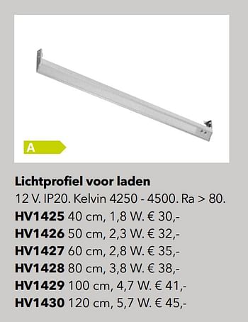 Promoties Verlichting lichtprofiel voor laden - Huismerk - Kvik - Geldig van 01/01/2020 tot 31/12/2020 bij Kvik Keukens