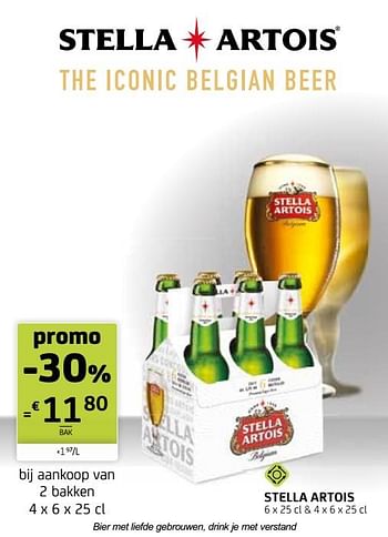 Promotions Stella artois promo bij aankoop van 2 bakken - Stella Artois - Valide de 17/01/2020 à 30/01/2020 chez BelBev
