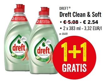Promoties Dreft clean + soft - Dreft - Geldig van 27/01/2020 tot 01/02/2020 bij Lidl