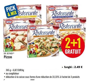 Promotions Pizzas funghi - Dr. Oetker - Valide de 27/01/2020 à 01/02/2020 chez Lidl