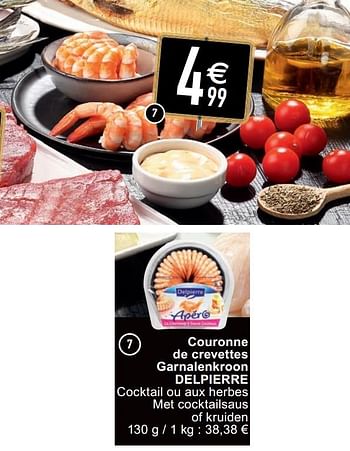 Promotions Couronne de crevettes g arnalenkroon delpierre - Delpierre - Valide de 21/01/2020 à 27/01/2020 chez Cora
