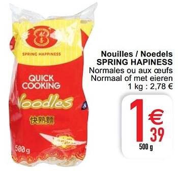 Promotions Nouilles - noedels spring hapiness - Spring Happiness - Valide de 21/01/2020 à 27/01/2020 chez Cora