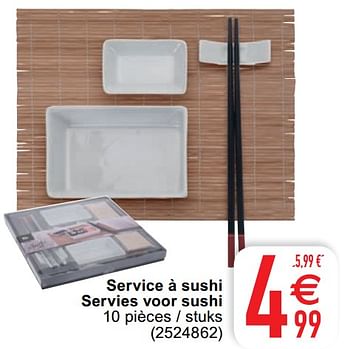 Promoties Service à sushi servies voor sushi - Huismerk - Cora - Geldig van 21/01/2020 tot 27/01/2020 bij Cora