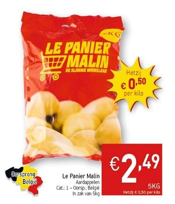 Promoties Le panier malin aardappelen - Le Panier Malin - Geldig van 21/01/2020 tot 26/01/2020 bij Intermarche