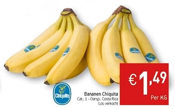 Promoties Bananen chiquita - Chiquita - Geldig van 21/01/2020 tot 26/01/2020 bij Intermarche