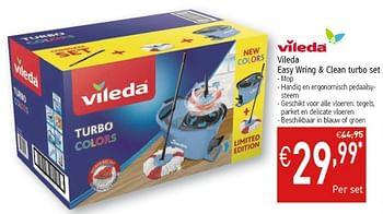 Promoties Vileda easy wring + clean turbo set - Vileda - Geldig van 21/01/2020 tot 26/01/2020 bij Intermarche