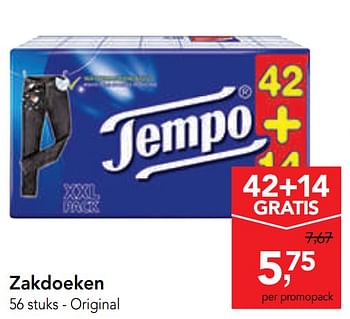 Promoties Zakdoeken - Tempo - Geldig van 29/01/2020 tot 11/02/2020 bij Makro