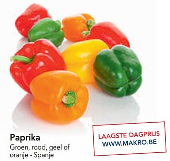 Promoties Paprika - Huismerk - Makro - Geldig van 29/01/2020 tot 11/02/2020 bij Makro