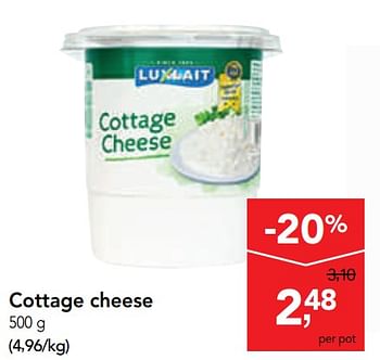 Promoties Cottage cheese - Luxlait - Geldig van 29/01/2020 tot 11/02/2020 bij Makro