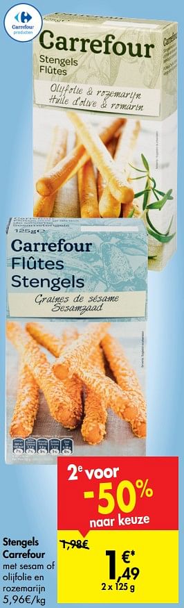 Promoties Stengels carrefour - Huismerk - Carrefour  - Geldig van 20/01/2020 tot 03/02/2020 bij Carrefour