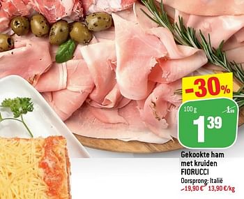 Promoties Gekookte ham met kruiden fiorucci - Fiorucci - Geldig van 22/01/2020 tot 28/01/2020 bij Match