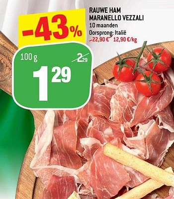 Promotions Rauwe ham maranello vezzali - Produit maison - Match - Valide de 22/01/2020 à 28/01/2020 chez Match