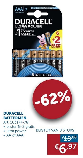 Promoties Duracell batterijen - Duracell - Geldig van 28/01/2020 tot 02/03/2020 bij Zelfbouwmarkt