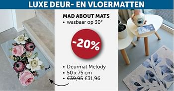 Promotions Mad about mats - Produit maison - Zelfbouwmarkt - Valide de 28/01/2020 à 02/03/2020 chez Zelfbouwmarkt