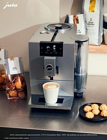 Promoties Jura volautomatische espressomachine, ena 8 metropolitan black - Jura - Geldig van 01/01/2020 tot 31/03/2020 bij De Bijenkorf