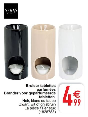 Promoties Bruleur tablettes parfumées brander voor geparfumeerde tabletten - Spaas - Geldig van 28/01/2020 tot 10/02/2020 bij Cora