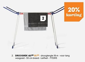 Promoties Droogrek - Leifheit - Geldig van 27/01/2020 tot 23/02/2020 bij Blokker