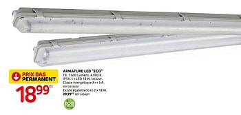 Promotions Armature led eco - Produit maison - Brico - Valide de 05/02/2020 à 17/02/2020 chez Brico