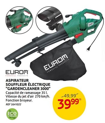 Promotions Eurom aspirateur souffleur électrique gardencleaner 3000 - Eurom - Valide de 05/02/2020 à 17/02/2020 chez Brico