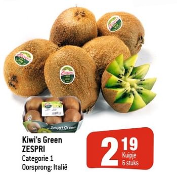 Promoties Kiwi`s green zespri - Zespri - Geldig van 29/01/2020 tot 04/02/2020 bij Smatch