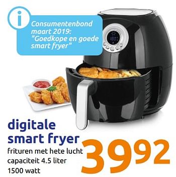 Promoties Digitale smart fryer - Huismerk - Action - Geldig van 29/01/2020 tot 04/02/2020 bij Action
