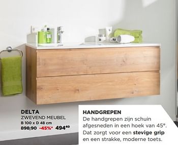 Promoties Delta zwevend meubel - Storke - Geldig van 01/02/2020 tot 23/02/2020 bij X2O