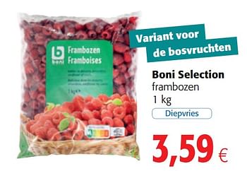 Boni Boni Selection Frambozen Promotie Bij Colruyt