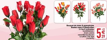 Promoties Bouquet de roses + gypsophyles boeket rozen + gipskruiden - Huismerk - Cora - Geldig van 04/02/2020 tot 17/02/2020 bij Cora