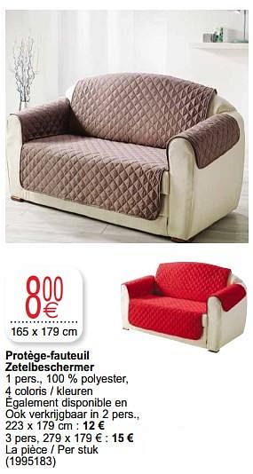Promoties Protège-fauteuil zetelbeschermer - Huismerk - Cora - Geldig van 04/02/2020 tot 17/02/2020 bij Cora