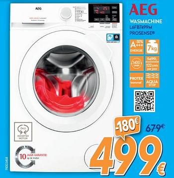 Promoties Aeg wasmachine l6fb7499m prosense - AEG - Geldig van 01/02/2020 tot 25/02/2020 bij Krefel