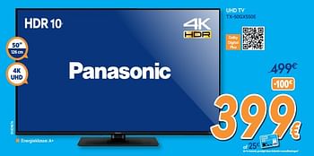 Promoties Panasonic uhd tv tx-50gx550e - Panasonic - Geldig van 01/02/2020 tot 25/02/2020 bij Krefel