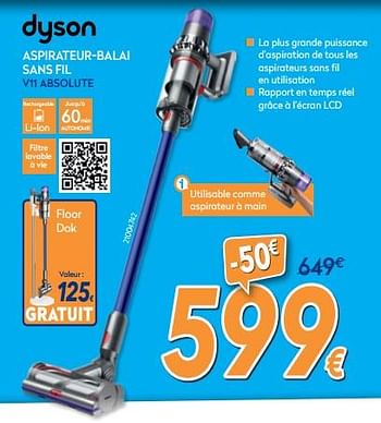 Promoties Dyson aspirateur-balai sans fil v11 absolute - Dyson - Geldig van 01/02/2020 tot 25/02/2020 bij Krefel