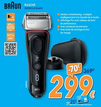 Promotions Braun rasoir series 8 8340s - Braun - Valide de 01/02/2020 à 25/02/2020 chez Krefel
