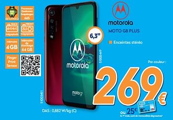 Promotions Motorola moto g8 plus - Motorola - Valide de 01/02/2020 à 25/02/2020 chez Krefel